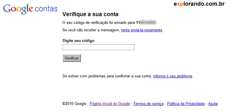 sms orkut cadastro