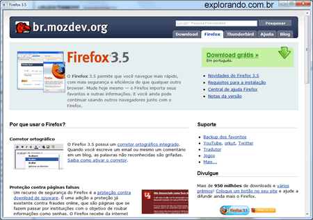 site do firefox no mshta