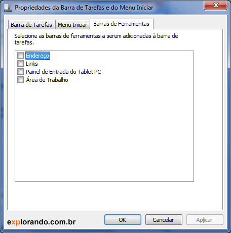 propriedades da barra de tarefas e menu iniciar 3