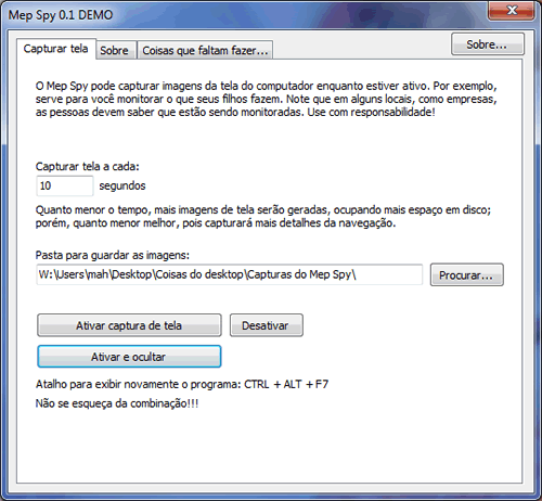 tela do mep spy