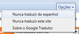 traducao google chrome desativar