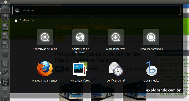 menu do ubuntu 11.04 unity