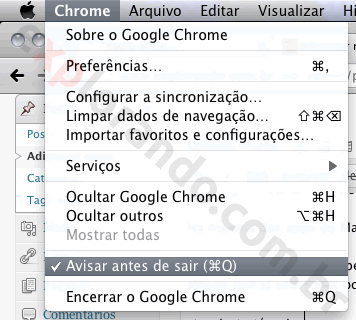 chrome 12 avisar antes de sair