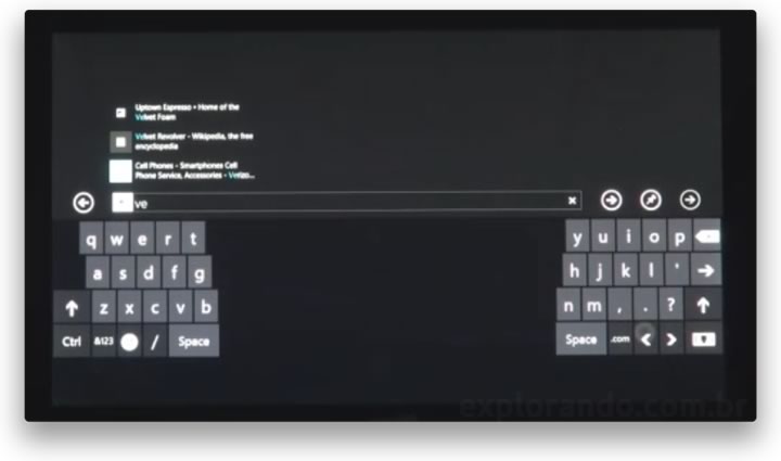 Teclado virtual do WIndows 8