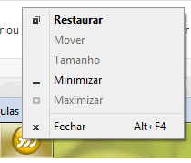 fechar ou maximizar janela