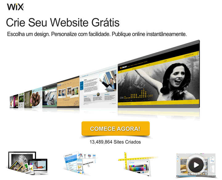 construtor de sites wix