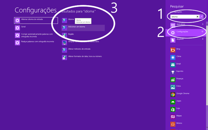 adicionar idioma windows 8