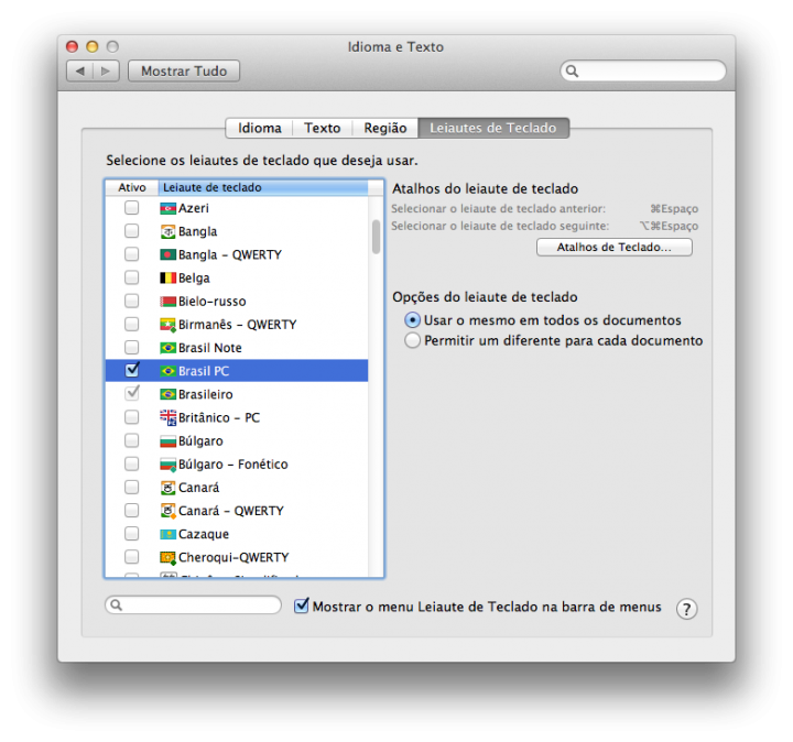 brasil abnt2 osx