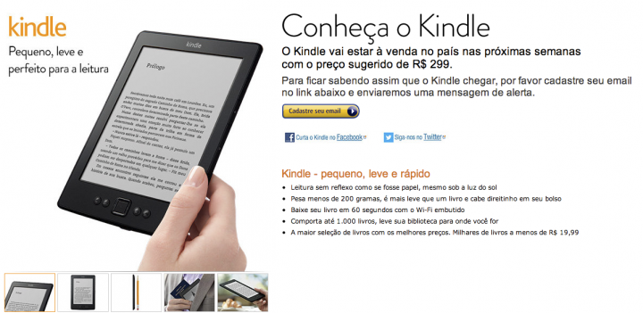 kindle 300 reais