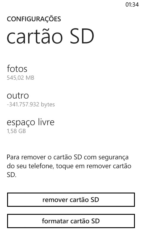 formatar cartão microsd windows phone