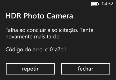 erro c101a7d1 windows phone