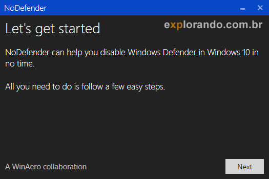 nodennder desativar windows defender 1