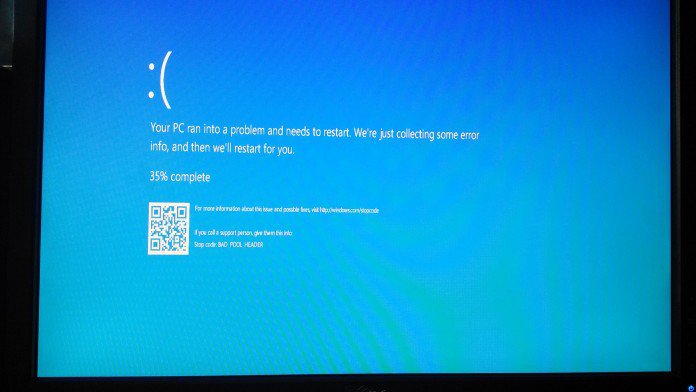 tela azul windows 10 qr code