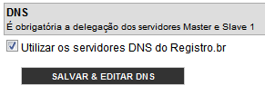 usar servidores dns do registro.br