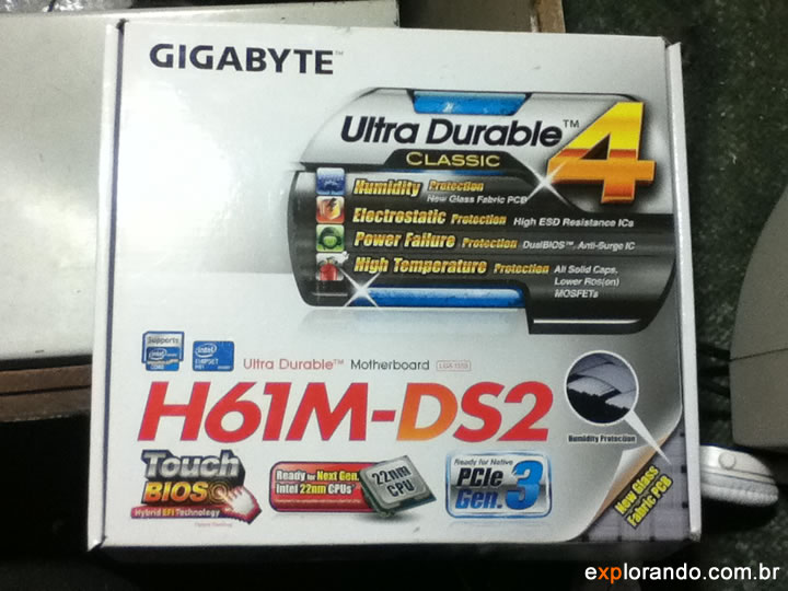 caixa gigabyte h61m-ds2